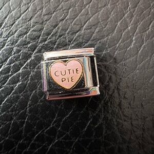 Cutie Pie Pink Candy Heart Italian Charm